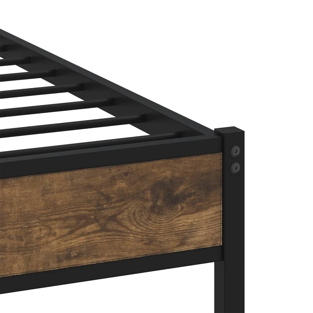 Bed Frame without Mattress with Headboard Sonoma Oak 120x190 cm Small Double