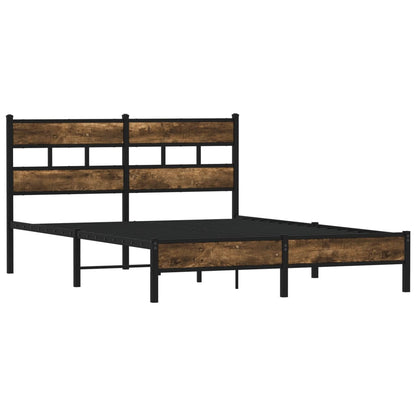 Bed Frame without Mattress with Headboard Sonoma Oak 140x190 cm