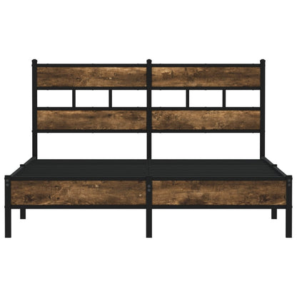 Bed Frame without Mattress with Headboard Sonoma Oak 140x190 cm