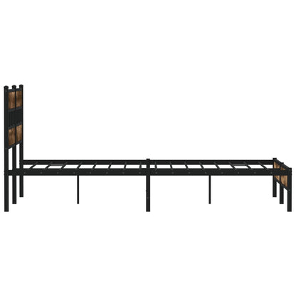 Bed Frame without Mattress with Headboard Sonoma Oak 140x190 cm