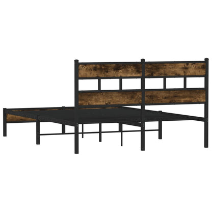 Bed Frame without Mattress with Headboard Sonoma Oak 140x190 cm