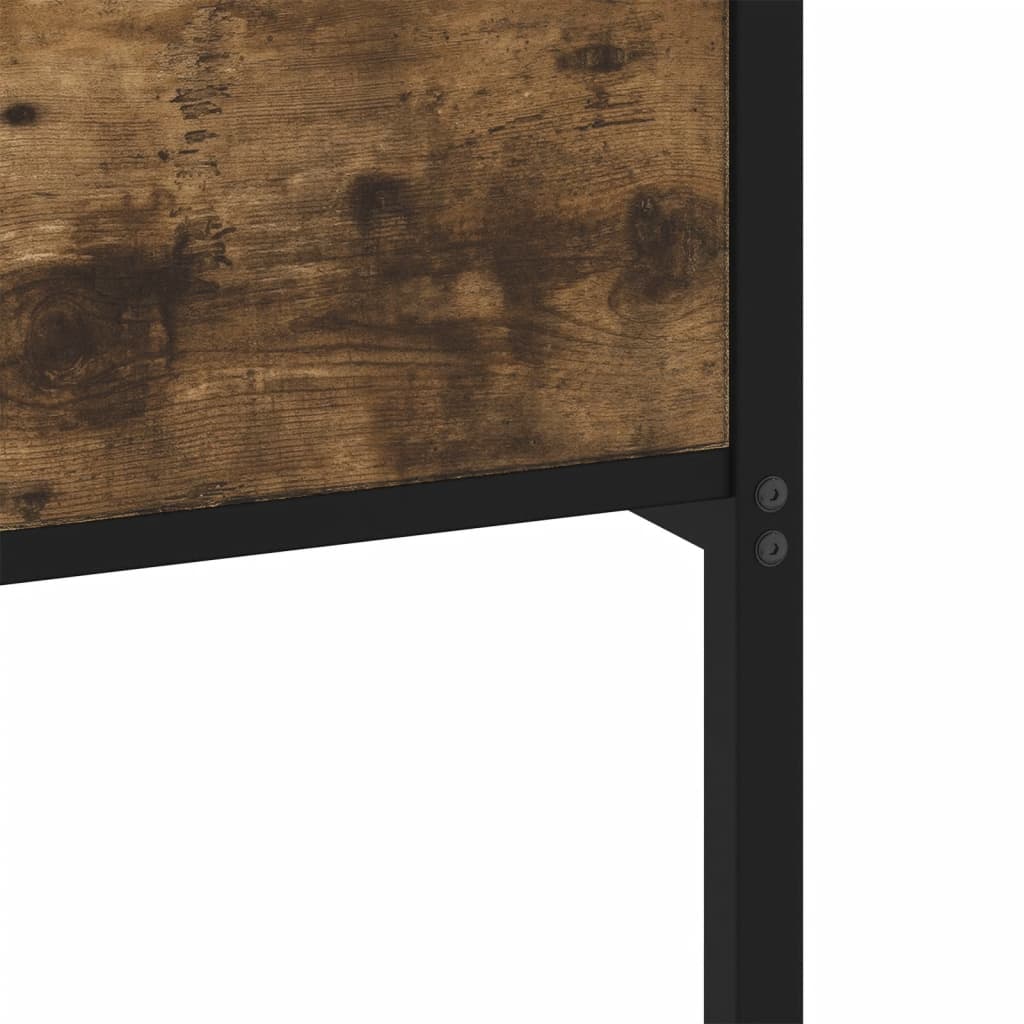 Bed Frame without Mattress Smoked Oak 100x190 cm Engineered Wood