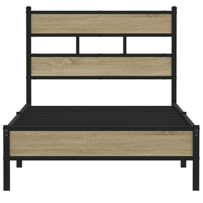 Bed Frame without Mattress Sonoma Oak 100x190 cm Engineered Wood