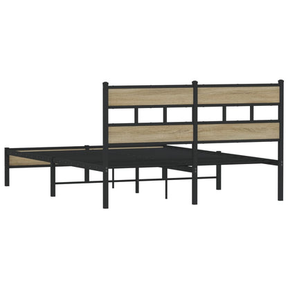 Bed Frame without Mattress Sonoma Oak 140x190 cm Engineered Wood