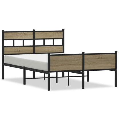 Bed Frame without Mattress Sonoma Oak 120x200 cm Engineered Wood