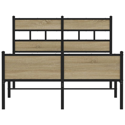 Bed Frame without Mattress Sonoma Oak 120x200 cm Engineered Wood