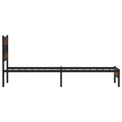 Bed Frame without Mattress Brown Oak 100x190 cm Engineered Wood
