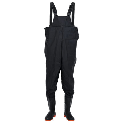 Chest Waders with Boots Black Size 39