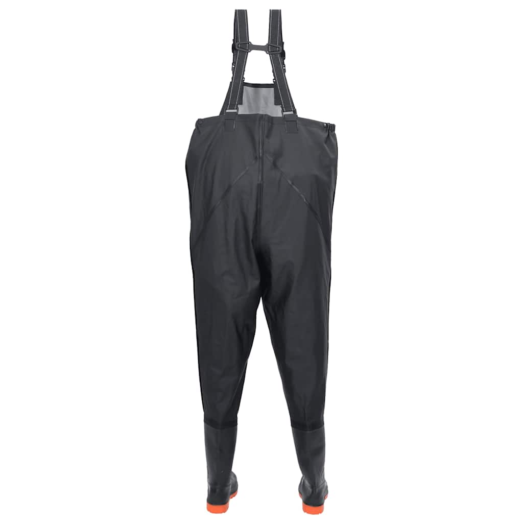 Chest Waders with Boots Black Size 39