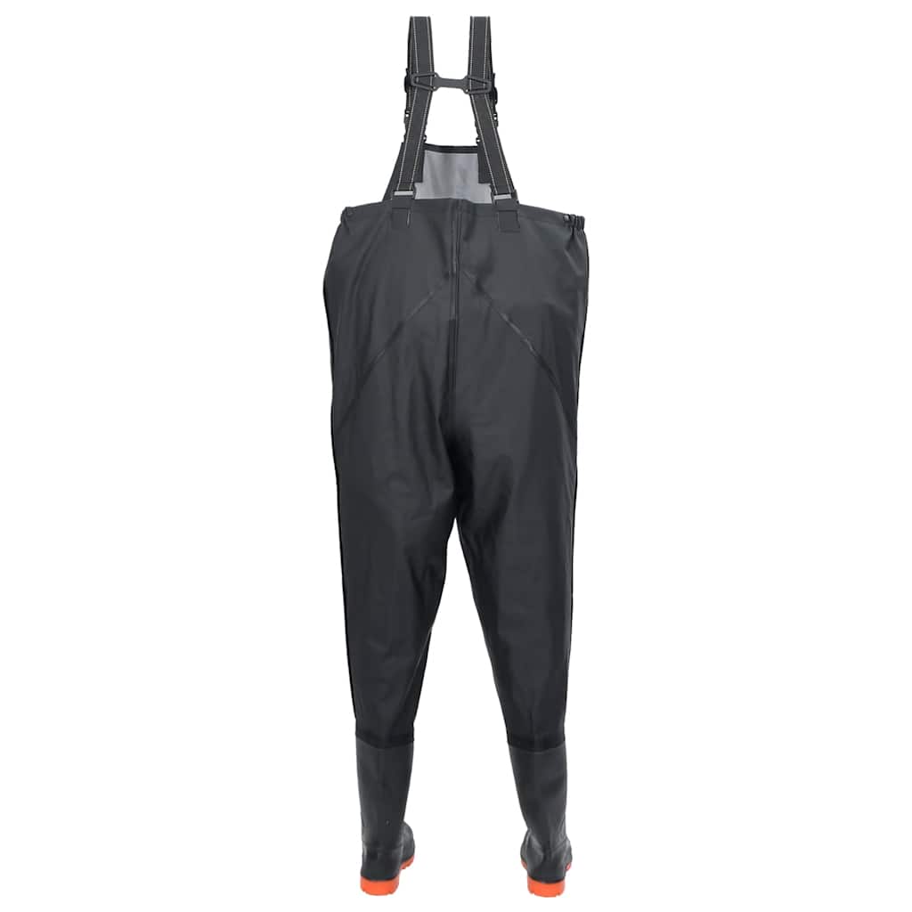 Chest Waders with Boots Black Size 40