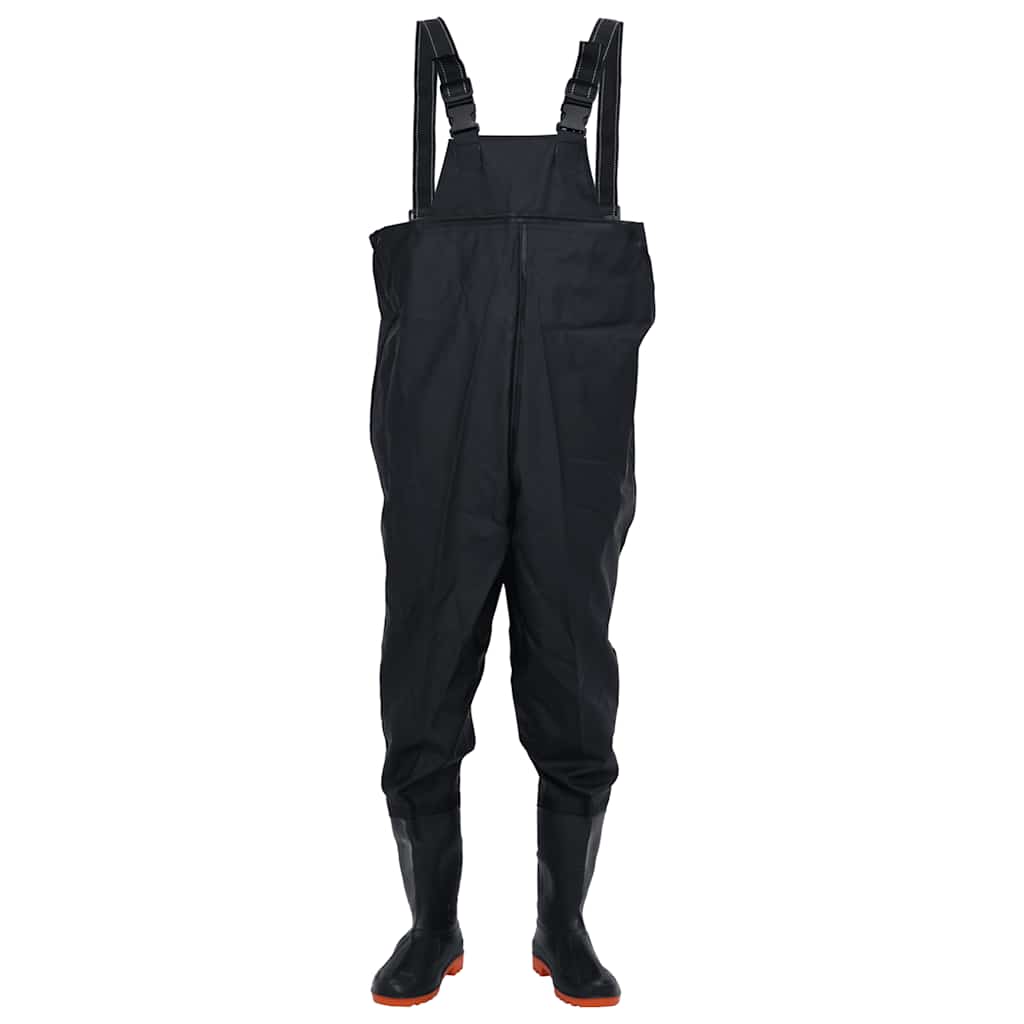 Chest Waders with Boots Black Size 41