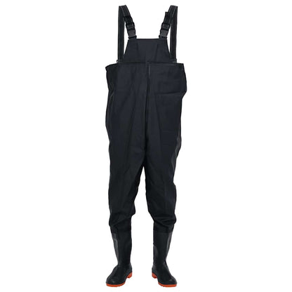 Chest Waders with Boots Black Size 41