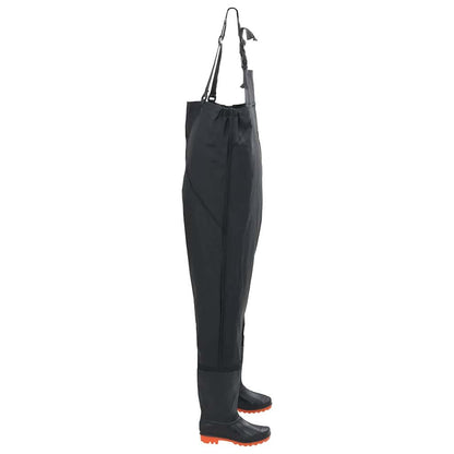 Chest Waders with Boots Black Size 41