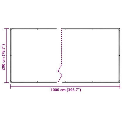Clear Tarpaulin with Eyelets 2x10 m Polyethylene