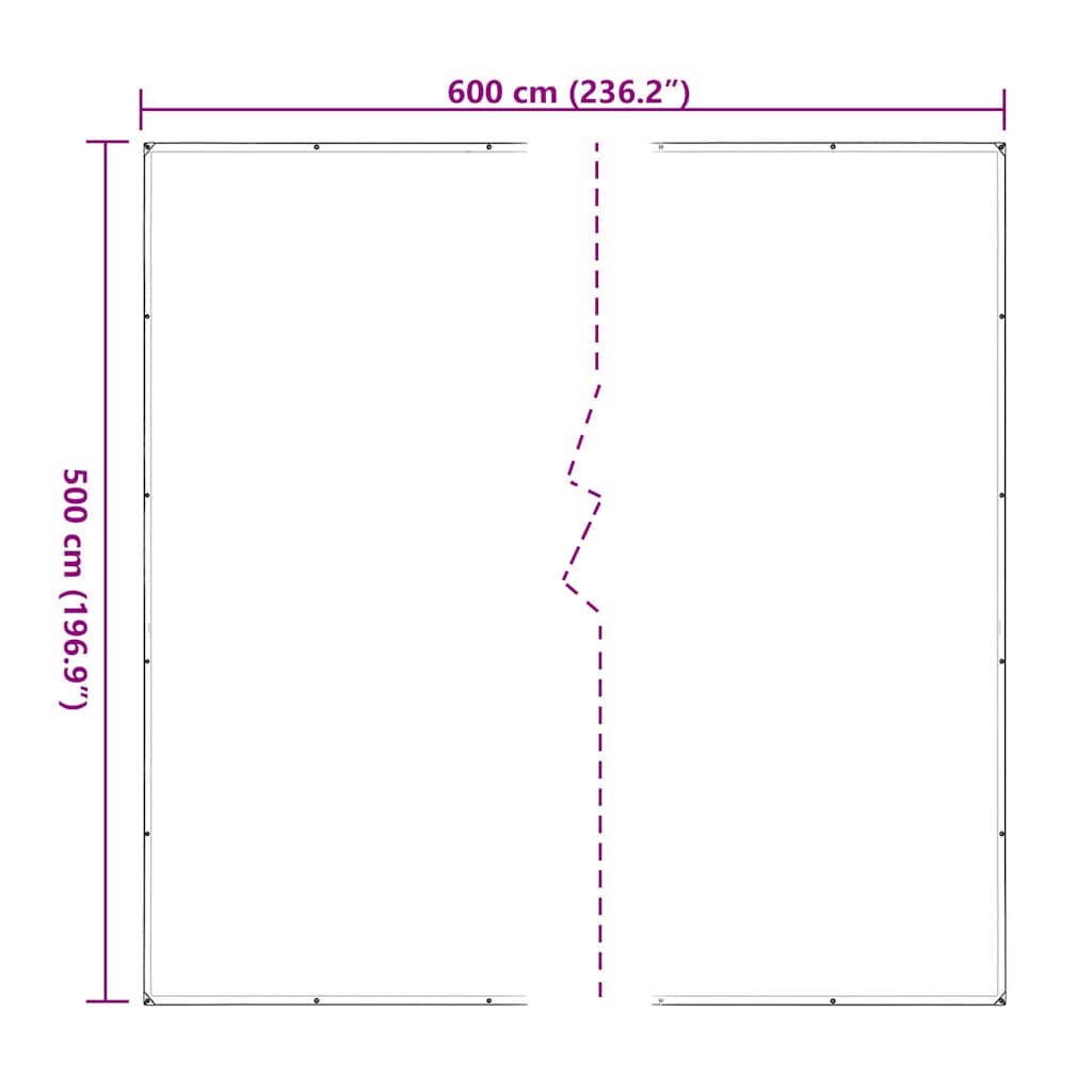 Clear Tarpaulin with Eyelets 5x6 m Polyethylene