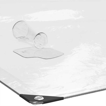 Clear Tarpaulin with Eyelets 6x12 m Polyethylene