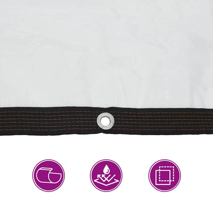 Clear Tarpaulin with Eyelets 8x10 m Polyethylene