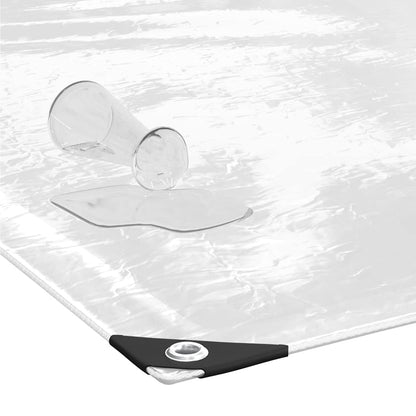 Clear Tarpaulin with Eyelets 4x12 m PVC