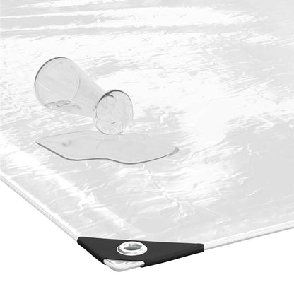 Clear Tarpaulin with Eyelets 5x10 m PVC
