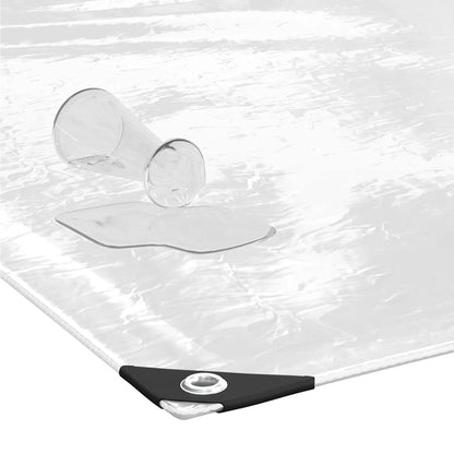 Clear Tarpaulin with Eyelets 6x12 m PVC