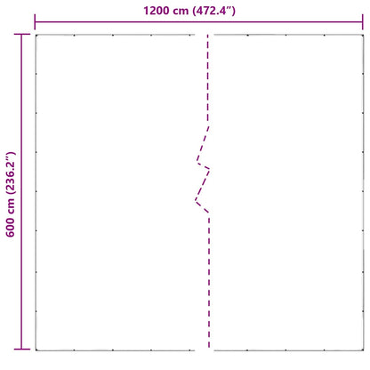 Clear Tarpaulin with Eyelets 6x12 m PVC