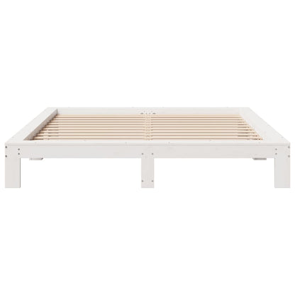 Bed Frame without Mattress White 180x200 cm Super King Solid Wood Pine