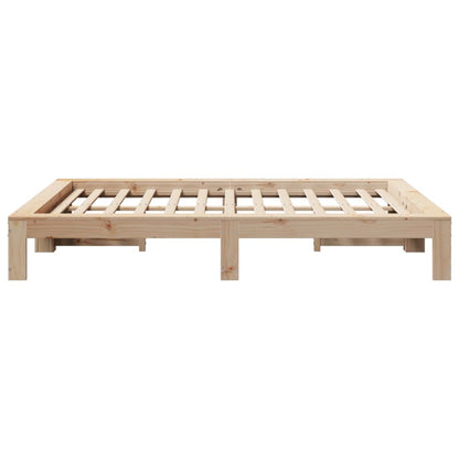 Bed Frame without Mattress 140x200 cm Solid Wood Pine