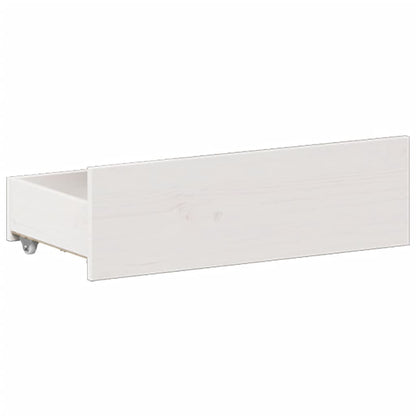 Bed Frame without Mattress with Headboard White 180x200 cm Super King Solid Wood Pine