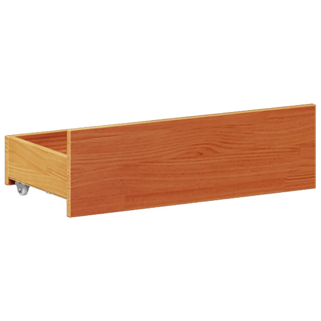 Bed Frame without Mattress with Headboard Wax Brown 150x200 cm King Size Solid Wood Pine