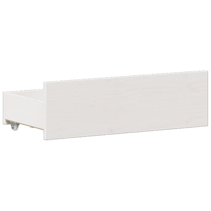 Bed Frame without Mattress with Headboard White 140x200 cm Solid Wood Pine