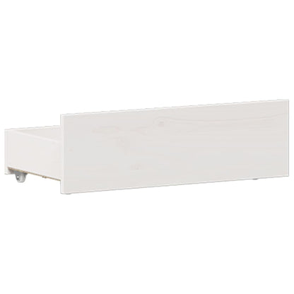 Bed Frame without Mattress with Headboard White 120x200 cm Solid Wood Pine