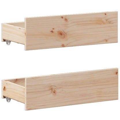 Bed Frame without Mattress with Headboard 140x190 cm Solid Wood Pine