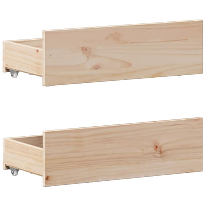 Bed Frame without Mattress with Headboard 135x190 cm Double Solid Wood Pine