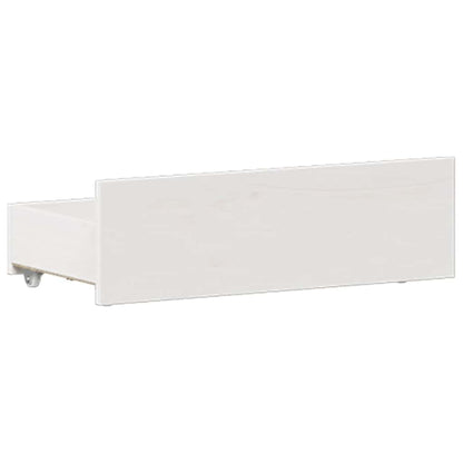 Bed Frame without Mattress with Headboard White 135x190 cm Double Solid Wood Pine