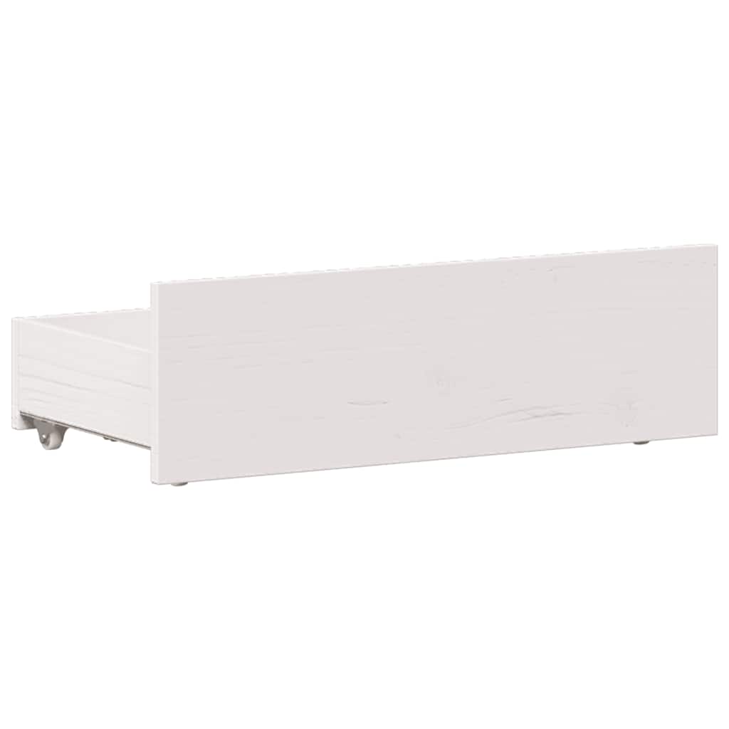 Bed Frame without Mattress with Headboard White 90x190 cm Single Solid Wood Pine