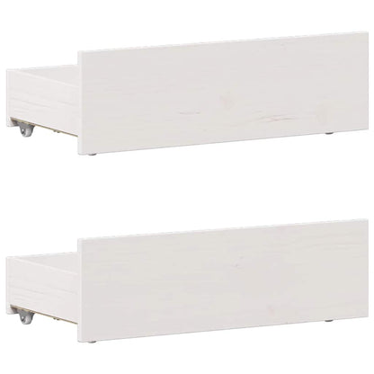 Bed Frame without Mattress with Headboard White 90x190 cm Single Solid Wood Pine