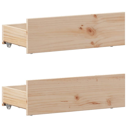 Bed Frame without Mattress with Headboard 75x190 cm Small Single Solid Wood Pine