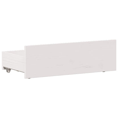 Bed Frame without Mattress with Headboard White 75x190 cm Small Single Solid Wood Pine