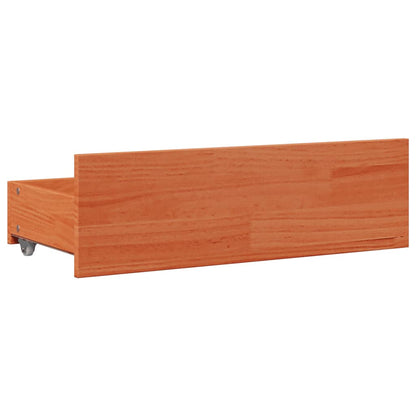 Bed Frame without Mattress with Drawers Wax Brown 120x190 cm Small Double Solid Wood Pine
