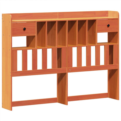 Bed Frame without Mattress Wax Brown 150x200 cm King Size Solid Wood Pine