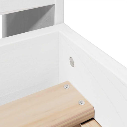 Bed Frame without Mattress White 90x190 cm Single Solid Wood Pine