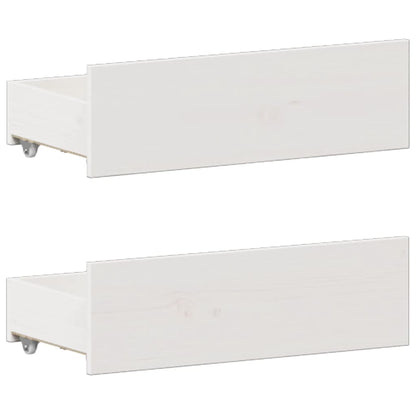 Bookcase Bed without Mattress White 180x200 cm Super King Solid Wood Pine