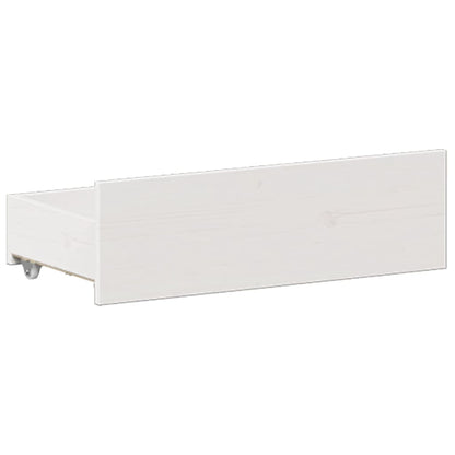 Bookcase Bed without Mattress White 150x200 cm King Solid Wood Pine