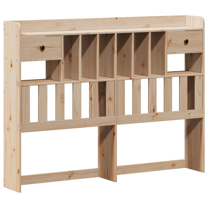 Bookcase Bed without Mattress 140x190 cm Solid Wood Pine