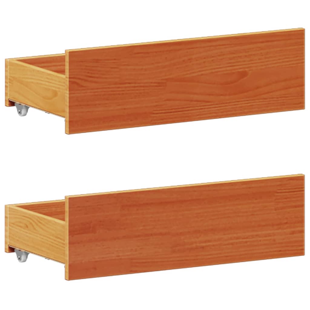 Bookcase Bed without Mattress Wax Brown 140x190 cm Solid Wood Pine