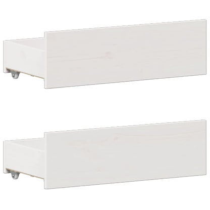 Bookcase Bed without Mattress White 135x190 cm Double Solid Wood Pine