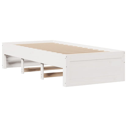 Bookcase Bed | White | Solid pinewood | 90x200 cm | Bookcase Bed