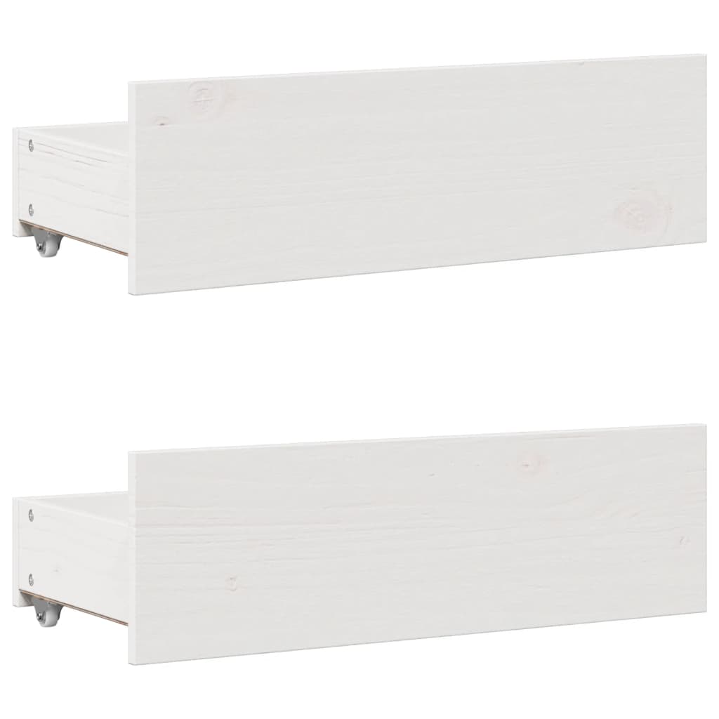 Bookcase Bed | White | Solid pinewood | 90x200 cm | Bookcase Bed