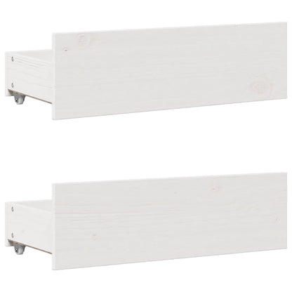 Bookcase Bed | White | Solid pinewood | 90x200 cm | Bookcase Bed