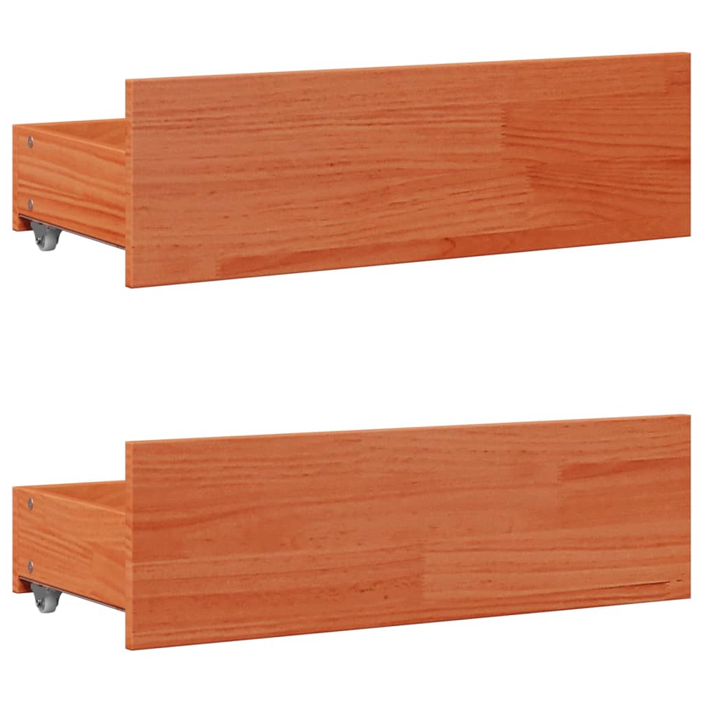 Bookcase Bed without Mattress Wax Brown 135x190 cm Double Solid Wood Pine